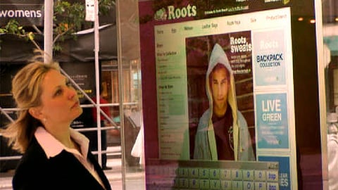 Roots Touchscreen Window Display