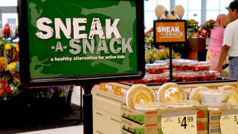 Safeway 'Sneak a Snack' Produce Signs