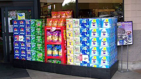 Fry's Chips and Beverages Outdoor Display