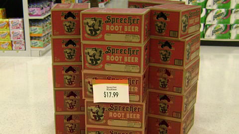 Sprecher Root Beer Case Stack