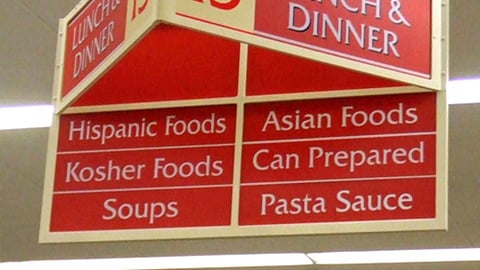 Safeway Aisle Signage