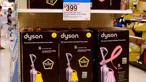 Target Dyson Pink Vacuum Endcap
