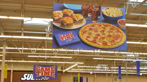 Wal-Mart 'Game Time' Ceiling Banners