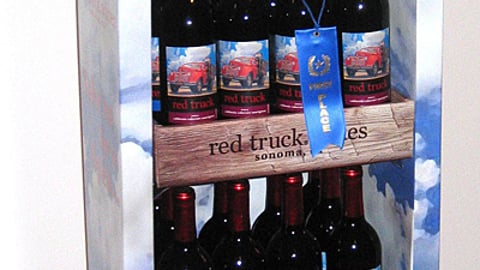 Red Truck Wines Christmas Floorstand