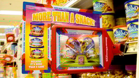 Blue Diamond Super Bowl Shelf Talker