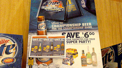 Miller Lite Super Party Case Card