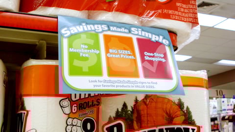 Safeway 'Savings Made Simple' Endcap Shelf Sign