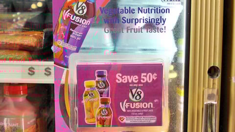 V8 V-Fusion Coupon Cling