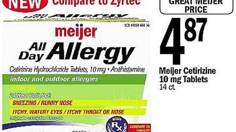 Meijer 'Compare to Zyrtec' Feature