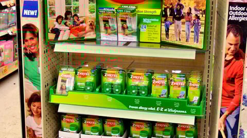 Walgreens Zyrtec Endcap