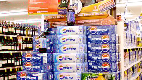 Pepsi CVS Super Bowl Endcap
