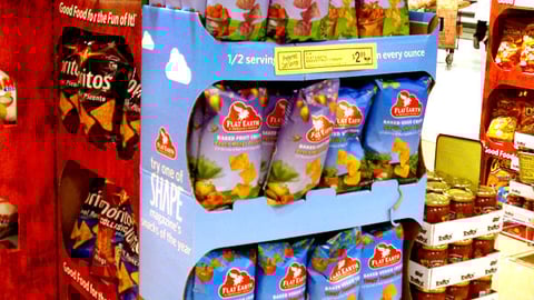 Flat Earth "Shape" Best Snack Floorstand