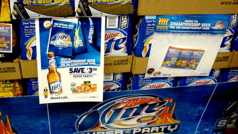 Miller Lite 'Super Party' Rebate Signs