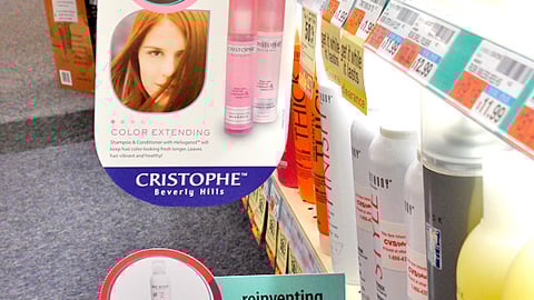 CVS Cristophe 'Reinventing Beauty' Shelf Signs