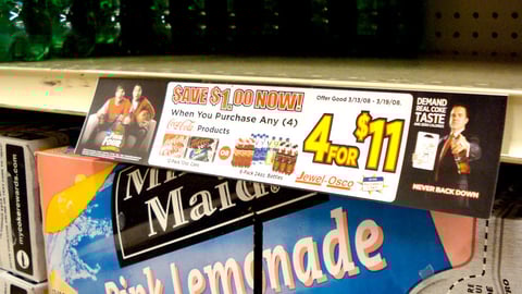 Jewel, Coke Final Four Shelf Sign