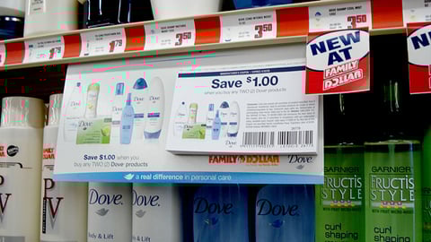 Dove Family Dollar Shelf Sign