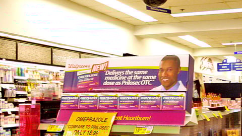 Walgreens Prilosec Comparison Shelf Tray