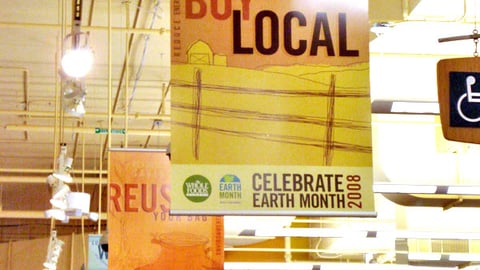 Whole Foods Earth Month Ceiling Banners
