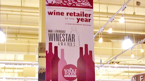 Whole Foods 'Winestar' Ceiling Banner