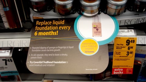 CVS Foundation CoverGirl Shelf Sign