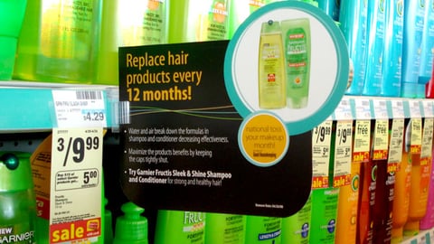 CVS Beauty Sale Garnier Shelf Sign