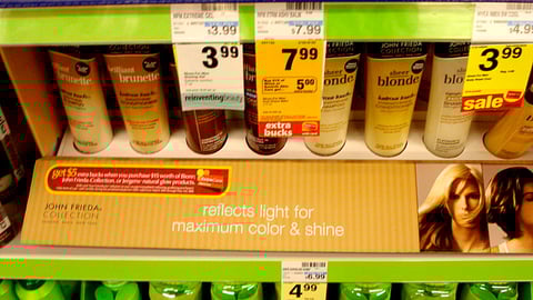 John Frieda CVS ExtraBucks Shelf Tray