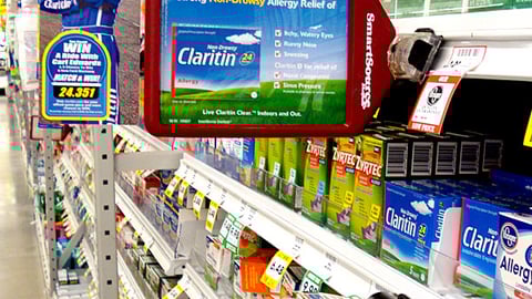 Claritin NASCAR Game Shelf Talker