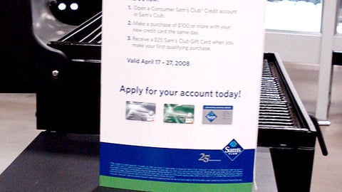 Sam's Club 25th Anniversary Counter Card