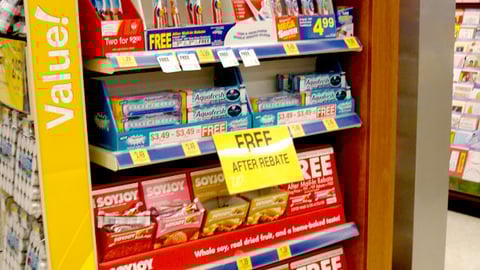 Walgreens 'Free After Rebate' Endcap
