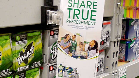Sprite 'True Refreshment' Shelf Sign