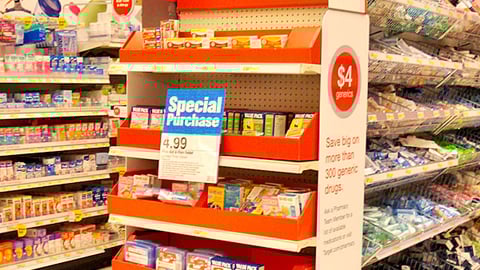 Target Under $5 OTC Endcap