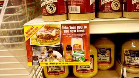 Weber 'Gourmet Burger' Shelf Sign