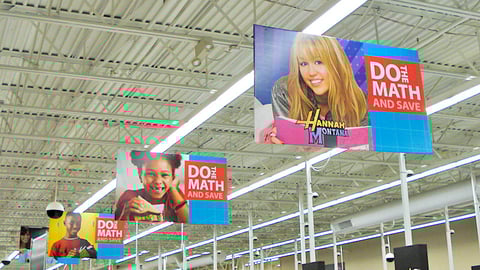 Wal-Mart 'Do the Math' Ceiling Banners