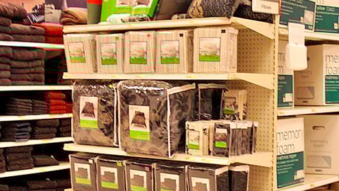 Target Dorm Bedding Endcap