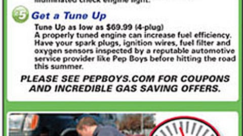 Pep Boys Fuel Efficiency Feature