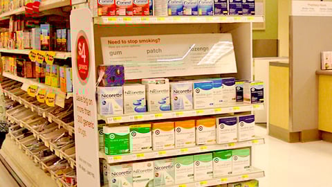 Target 'Stop Smoking' Endcap