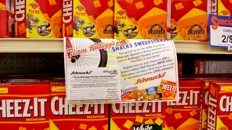 Schnucks, Kellogg Olympics Shelf Sign