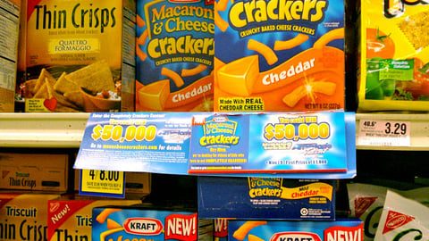 Kraft Macaroni & Cheese Crackers Shelf Sign