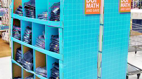 Wal-Mart 'Do the Math' Denim Pallet