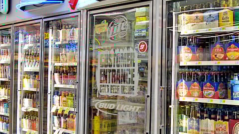 Hy-Vee Beer Cooler Entrance