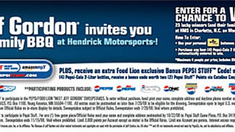 Food Lion Pepsi Stuff NASCAR Feature