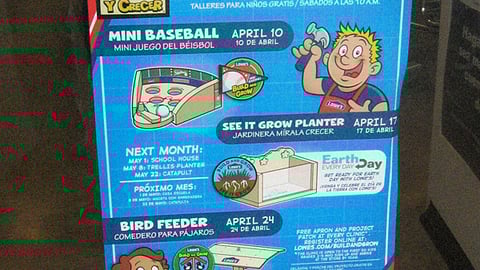 Lowe's 'Build & Grow Clinics' Poster