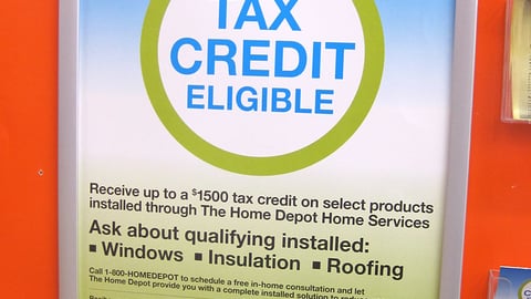 Home Depot 'Tax Credit Eligible' Poster
