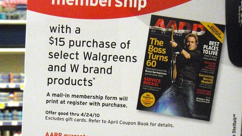 Walgreens AARP Magazine Shelf Talker