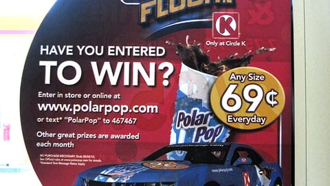 Circle K 'Pour It & Floor It' Window Cling