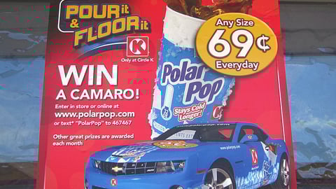 Circle K 'Pour It & Floor It' Window Poster