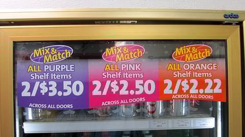 Speedway 'Mix & Match' Pricing Cooler Cling