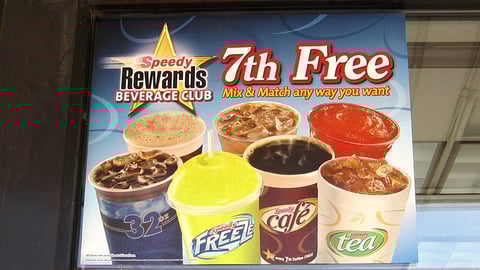 Speedway '7th Free' Window Poster