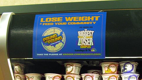 General Mills 'Pound For Pound Challenge' Shelf Sign