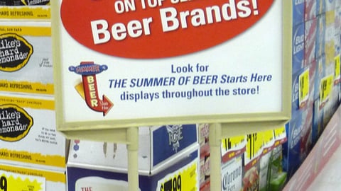 Kroger 'Summer of Beer' Stanchion Sign